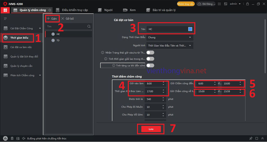 HƯỚNG DẪN SỬ DỤNG CHẤM CÔNG HIKVISION BẰNG PHẦN MỀM IVMS-4200