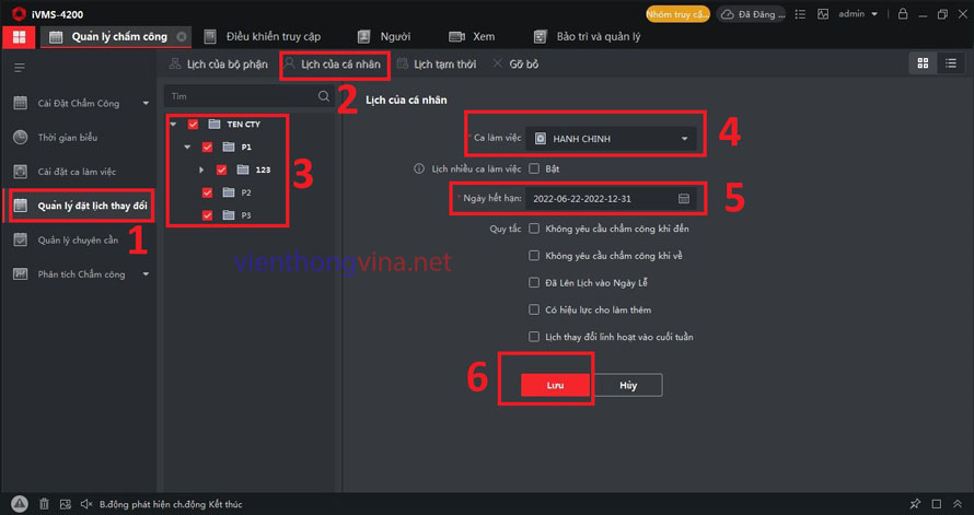 HƯỚNG DẪN SỬ DỤNG CHẤM CÔNG HIKVISION BẰNG PHẦN MỀM IVMS-4200