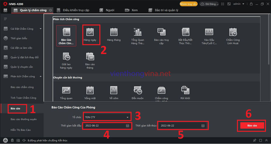 HƯỚNG DẪN SỬ DỤNG CHẤM CÔNG HIKVISION BẰNG PHẦN MỀM IVMS-4200