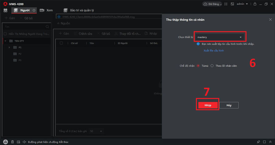 HƯỚNG DẪN SỬ DỤNG CHẤM CÔNG HIKVISION BẰNG PHẦN MỀM IVMS-4200