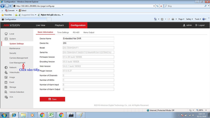Hướng dẫn đổi mật khẩu đầu ghi camera hikvision trên máy tính