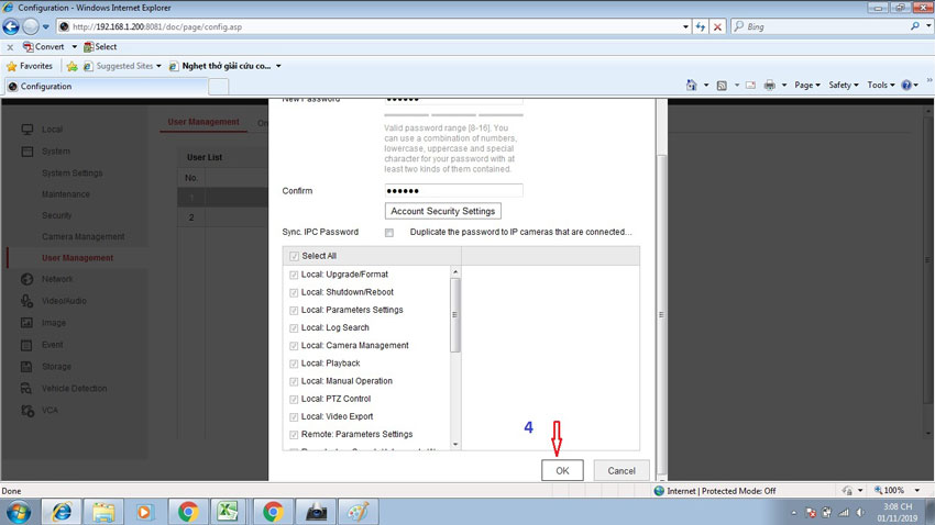 Hướng dẫn đổi mật khẩu đầu ghi camera hikvision trên máy tính