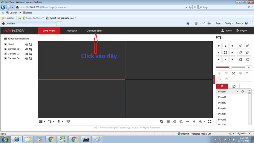 Hướng dẫn đổi mật khẩu đầu ghi camera hikvision trên máy tính