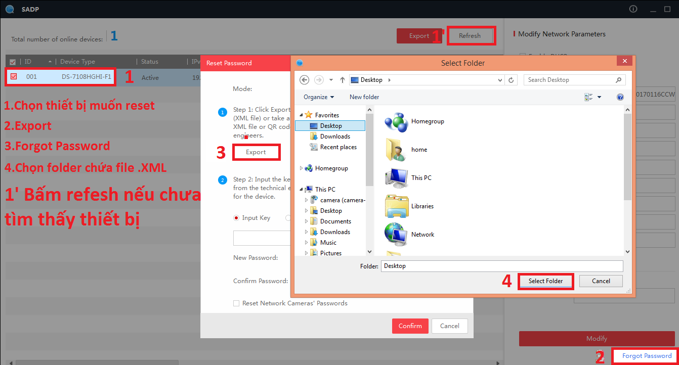 Công cụ Reset mật khẩu đầu ghi HIKVISION