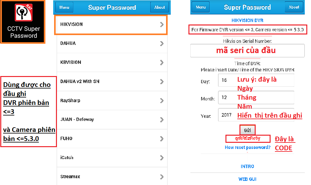 Công cụ Reset mật khẩu đầu ghi HIKVISION