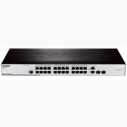 24 port 10/100Mbps Smart Switch + 2 Gigabit SFP D-LINK DES-3200-26-DC