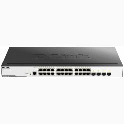24-port 10/100/1000 Mbps + 4-port SFP L2 Gigabit Managed Switch D-Link DGS-3000-28L