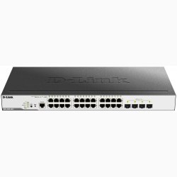 24-port 10/100/1000 Mbps PoE + 4-port SFP L2 Gigabit Managed Switch D-Link DGS-3000-28LP