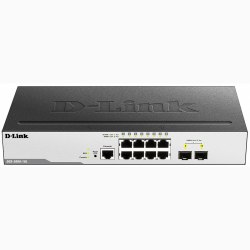 8-port 10/100/1000 BaseT + 2-port SFP L2 Gigabit Managed Switch D-Link DGS-3000-10L