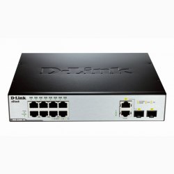 8-Port Smart Switch + 2 Slot SFP D-Link DES-3200-10 