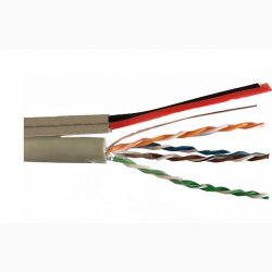 Cáp LAN liền nguồn VCOM CAT5e UTP + 2VCm0.5 thiết kế số 8 (L524012)