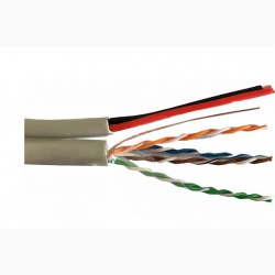 Cáp LAN liền nguồn VCOM CAT5e UTP + 2VCm0.75 thiết kế OVAL (L524009)