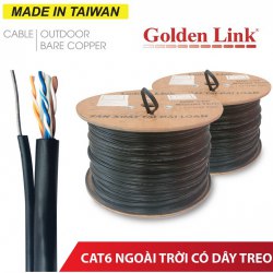 Cáp mạng ngoài trời có dây treo Golden Link CAT.6 UTP (305 mét)