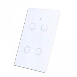 Công tắc cảm ứng 4 nút không viền Wifi SmartZ WS1-4W