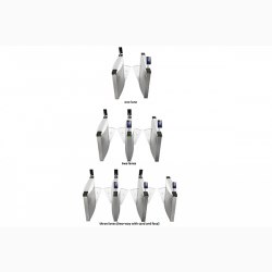 Kiểm soát cửa vào ra 1 làn nhận diện khuôn mặt và thẻ HIKVISION DS-K3Y501-R/EPg-Dp60(O-STD)