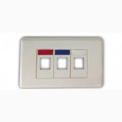 Mặt nạ 3 port Faceplate Kit Shutter COMMSCOPE