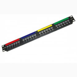 Patch panel 24 port Dintek, CAT.6, 19 inch