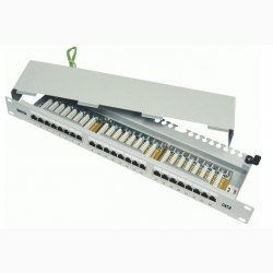 Patch panel 24-port Dinktek CAT.6 19 inch, Fully Shielded