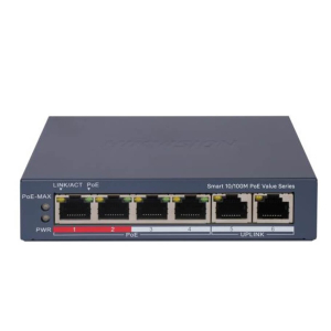 Switch HIKVISION 4-Port Fast Ethernet Smart PoE DS-3E1106P-EI/M