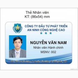 Thẻ Nhân Viên có Chip cảm ứng