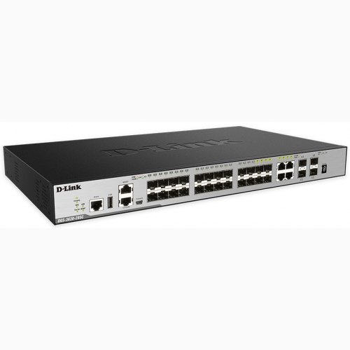 28-Port Layer 3 Stackable Managed Gigabit Switch D-Link DGS-3630-28SC/ESI