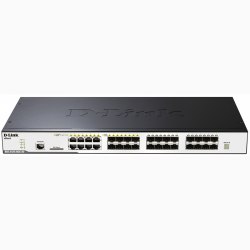 16 SFP ports + 8 Combo 10/100/1000BASE-T/SFP ports xStack L2+ Managed Switch D-Link DGS-3120-24SC-DC/UEI