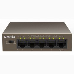 5-port 10/100Mbps + 4-port PoE Switch TENDA TEF1105P